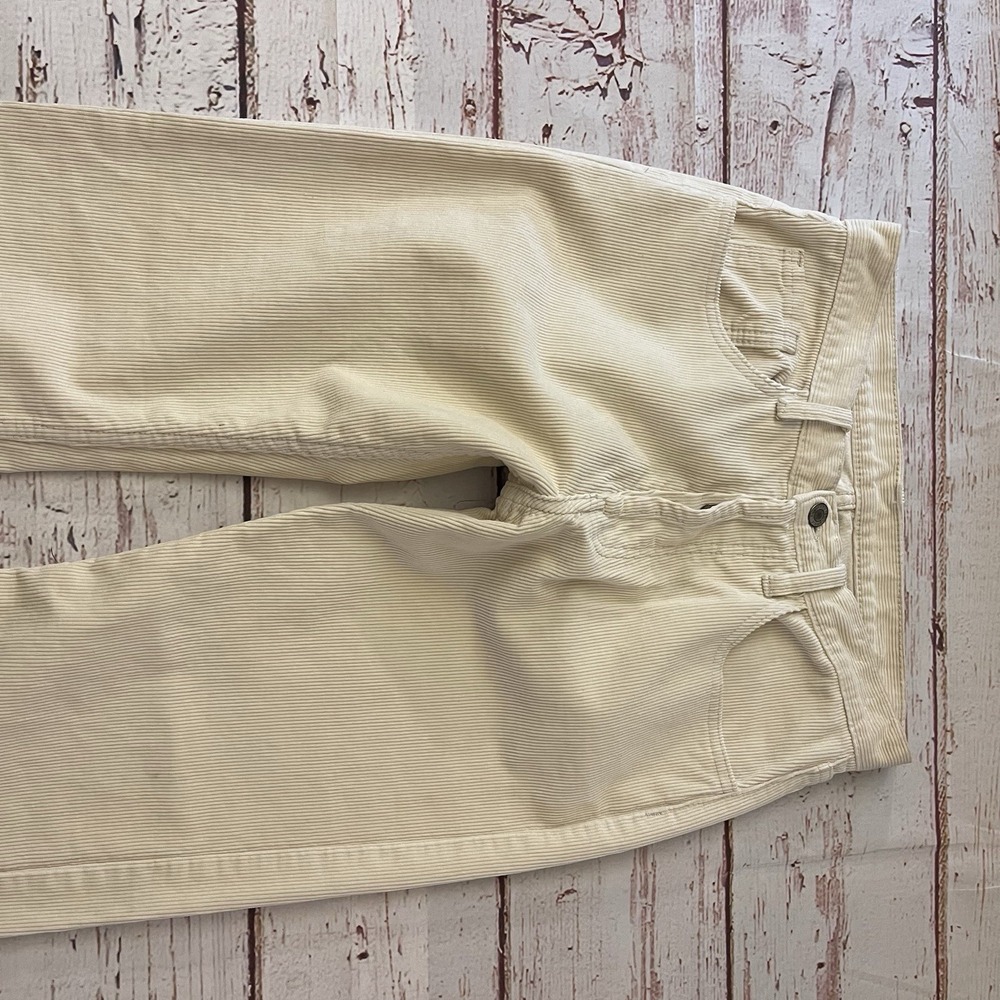 J Galt Brandy Melville Womens Small Cream Button Fly‎ Corduroy Pants & Crop Top - Picture 5 of 11